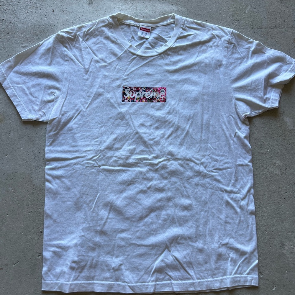 Takashi Murakami COVID 19 Supreme White Graphic Men's T-Shirt